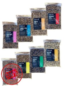 Exstream BBQ Premium Variety Pack Wood Pellets | 8 x 1.1lb Resealable Bags | For Outside Wood Fire Grills