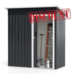 COSTWAY 5.5 x 3ft Metal Garden Shed