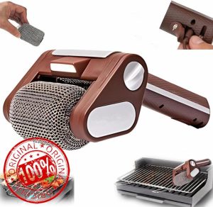 Cordless Electric Grill Cleaner with LED Light