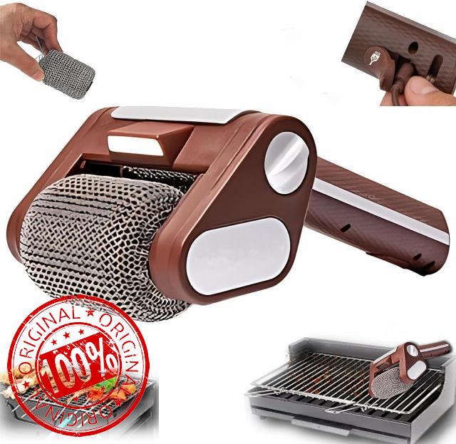 Cordless Electric Grill Cleaner with LED Light