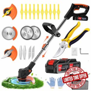 Strimmer，Cordless strimmer with 2 * 21V 2.0Ah batteries