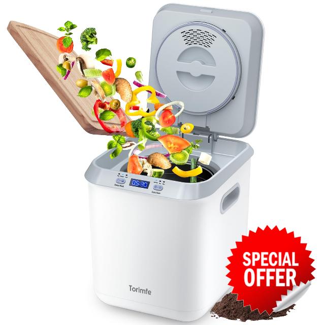 Electric Composter for Kitchen: Smart Compost Bin Outdoor/Indoor