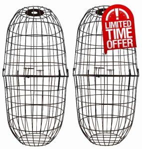 Large Squirrel Proof Hanging Bird Feeder Protection Cage (Pack of 2)