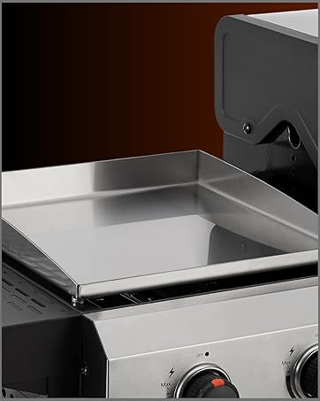 Woodland Grill 3 Burner Dual Fuel BBQ - Gas & Charcoal Barbecue Grill, Side Burner, Integrated BB...