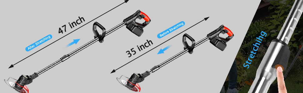 90° Head Rotation Garden Strimmer Cordless,