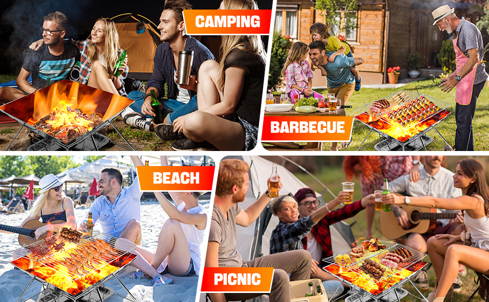 camping fire pit portable