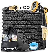 KETTOYA 10-Spray Pattern Hose Pipe Spray Gun, New Garden Hose Nozzle with Thumb Control, On-Off V...