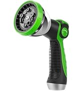 KETTOYA 10-Spray Pattern Garden Hose Nozzle, New Water Hose Nozzle with Thumb Control, On-Off Val...