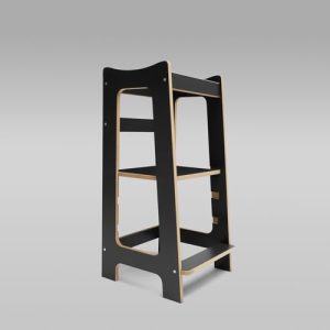 Safe Standing Step Stool Platform for Toddlers Aged 2–6 (Anthracite/Pine)