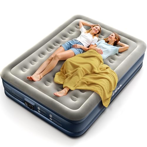 King Inflatable Mattress with Built-in Electric Pump