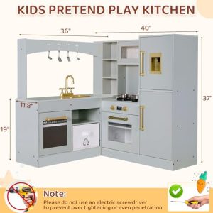 Wooden Pretend Toy Kitchen