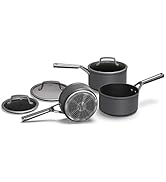 Ninja ZEROSTICK Essentials Cookware 3-Piece Saucepan Set with Glass Lids, Non-Stick, Long Lasting...