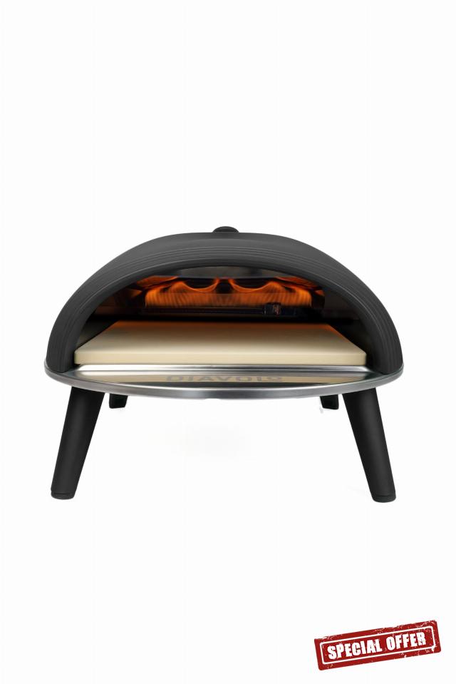 DeliVita Diavolo Gas-Fired Portable Pizza Oven – Powered by Propane