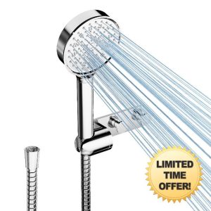 Cobbe Hard Water Filter Shower Head and 1.5m Hose with Holder
