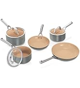 Ninja ZEROSTICK 5-Piece Pan Set, Long Lasting Non Stick,16cm, 18cm & 20cm Saucepans with oven-saf...