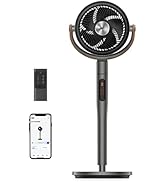 Dreo 40 Inch Smart Standing Fan, 20dB Silent Pedestal fans for Bedroom, 120°+120° Oscillating Qui...