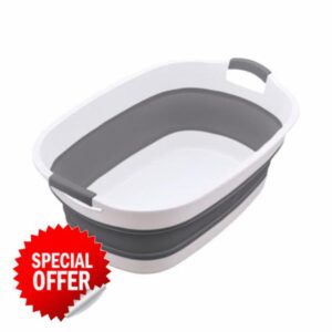 Toddler Bath Tub - Portable Pet Bathtub with Drain | Foldable Bathtub for Dog | Travel Toddler Washing Tub