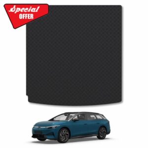 Rubber Boot Liner Compatible with VW ID.7 Tourer (2023+) [UPPER-FLOOR BOOT POSITION] Tailored Fit Heavy-Duty Premium 3mm Rubber Protector Boot Mat Anti-Slip Durable Waterproof Custom Fit Dog Friendly