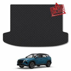 Rubber Boot Liner Compatible With Hyundai Tucson (2020+) Tailored Fit Heavy-Duty Premium 3mm Rubber Protector Boot Mat Anti-Slip Durable Waterproof Custom Fit Dog Friendly