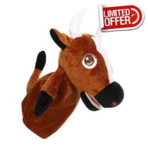 TOYANDONA Ox Hand Puppet Farm Animal Hand Puppets Bull Finger Puppet Movable Mouth Puppet Cattle Hand Puppet Farm Friend Hand Puppets Educational Puppets Cow Toys Pp Cotton Brow