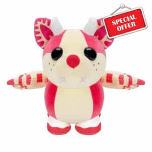 Adopt Me! Collector Plush Strawberry Shortcake Bat Dragon - Series 5 - Legendary - Exclusive Virtual Item Code Included - Toys for Kids Featuring Your Favourite Pet