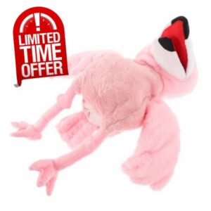 HOOTNEE Plush Flamingo Hand Puppet for Storytelling Soft Flamingo Plush for Interactive Play and Imaginative Storytelling Ideal for and Early Learning Activities