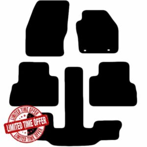 Carsio Tailored Carpet Car Floor Mats For Ford C Max Grand (oval clips) 2011-2013 Tailored Fit Floor Mat Complete Accessory Black Custom Fitted - All Weather