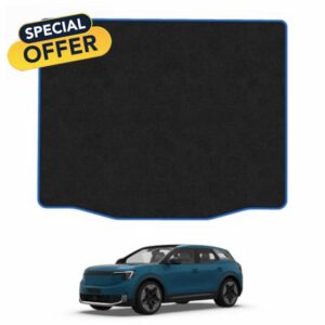 Car Mat Co Blue Trim Carpet Boot Mat Compatible with Ford Explorer (2024-) Tailored Fit Carpet 550gsm Protector Mat