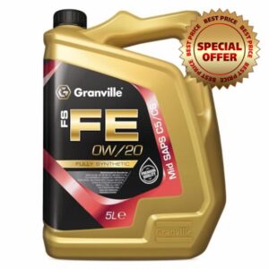 Granville FS-FE 0W/20 Fully Synthetic Engine Oil – 5L | Advanced Fuel-Efficient C5/C6 Lubricant Engine Oil for Modern Petrol and Diesel Engines – Compatible with LSPI Protectio
