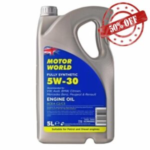 MOTORWORLD Fully Synthetic C3 Engine Oil 5W-30 – Advanced Full Synthetic Motor Oil for Petrol & Diesel Engines