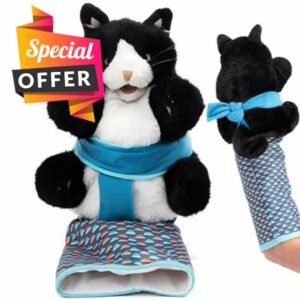 Cat Puppet Wrestler - Cat Interactive Hand Puppet - Cat Wrestling Toy Puppet Built To Withstand Intense Wrestling And Play To Keep Your Cat Entertained And Engaged