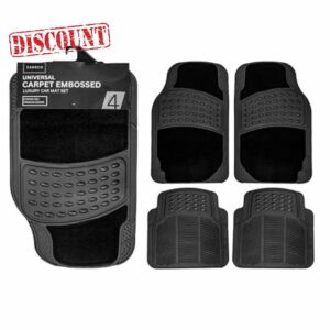 ZANGCO 4-Piece Premium Car Mats with Carpet - All-Weather Protection