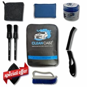 Clean Cabz® Premium Interior Cleaning Kit – 8 Piece Car Interior & Exterior Cleaning Set with Pet Hair Remover Tool - Car Cleaning Gel