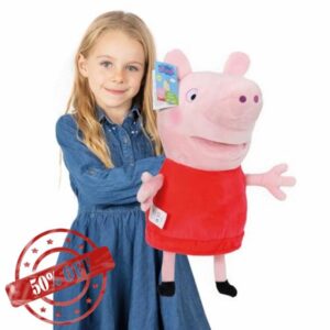 Peppa Pig Officially Licensed Peppa Pig Soft Plush Toy Puppet - 20"/50cm Tall Kids Plush Toy Puppet Character - Cuddly and Huggable Gift for Kids