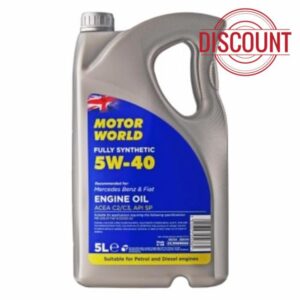 MOTORWORLD Fully Synthetic C2/C3 Engine Oil 5W-40 – Advanced Full Synthetic Motor Oil for Petrol & Diesel Engines