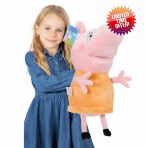 I LOVE FANCY DRESS Mummy Pig Puppet Plush Toy - 50cm/19 Officially Licensed Kids Soft Toy - Adorable and Snuggly Character Puppet - Great Gift for Childre