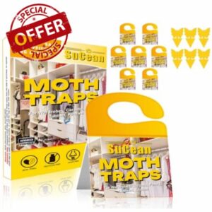 SuCean Moth Traps - 7 Premium Pheromone Moth Traps for Common Clothes