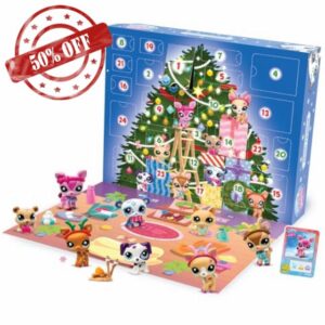 Bandai Littlest Pet Shop Holiday Advent Calendar | LPS Advent Calendar Contains 24 Days of Surprises Including Pets
