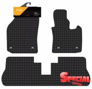 FSW - Compatible with Volkswagen Caddy Taxi 2004-2020 Fully Tailored Car Floor Mats - 5mm Extra Heavy Duty Rubber - Anti Slip Mat - Fully Waterproof - Hard Wearing - 3 Piece Set Floor Mats Only