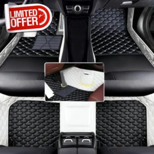 Custom Car Floor mat for BMW 1 2 3 4 5 6 7 8 Series X1 X2 X3 X4 X5 X6 X7 M1 M2 M3 M4 M5 M6 M7 M8 X3M X4M X5M X6M GT i3 i4 iX3 i8 iX Z4 Waterproof Cargo (White and Black)