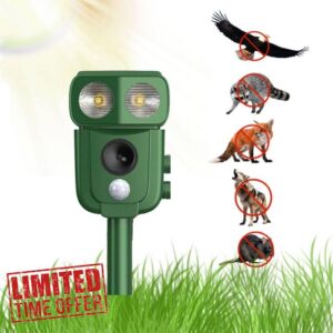 Ultrasonic animal repellent device