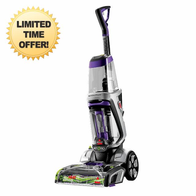 BISSELL ProHeat 2X Revolution Pet Pro Carpet Cleaner | Outcleans Leading Rental | HeatWave Technology* | Carpets Dry in 30 Mins** | CleanShot Pre-Treater & Pet Hair Removal Tool | 20666 | Grey/Purple