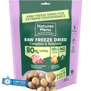 Natures Menu Freeze Dried Dog Food 80/20 Turkey - 250g