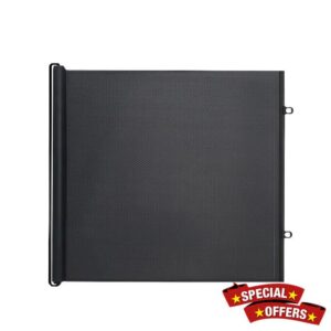 Retractable Stair Gate Black