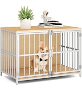 COSTWAY Folding Cat Carrier, 3-Door Mesh Dog Crate Puppy Cage with Wheels and Removable Mat, Port...
