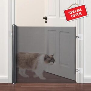 Pet Gates For Dogs - No Drilling Retractable