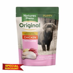 Natures Menu - Wet Dog Food - Pouches for Puppy/Junior Dogs with Chicken & Lamb - 8 x 300g