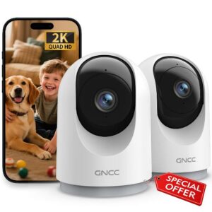 GNCC 2K Indoor Security Cameras for Pet Dog with App