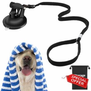 Dog Bathing Tether with Heavy Suction Cup