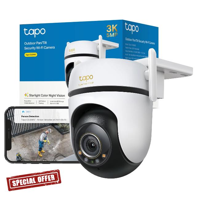 Tapo 3K 5MP Wi-Fi Outdoor Camera